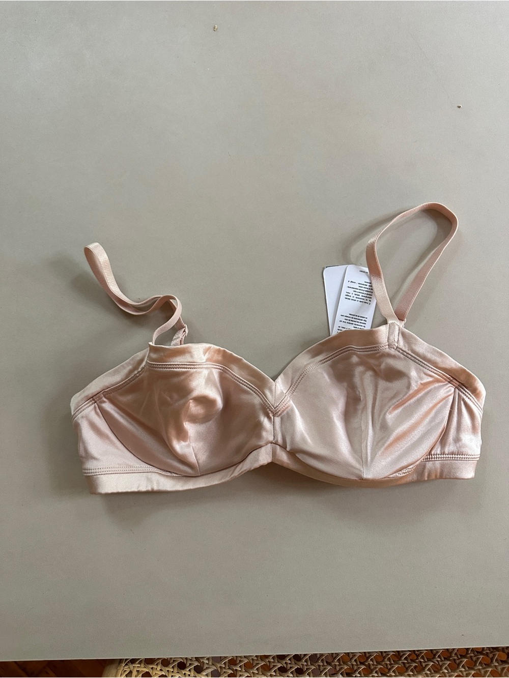 Eres Satin Underwire Bra in Light Pink
